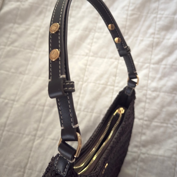 Tory Burch Brown Woven Shoulder Bag - Picture 3 of 5